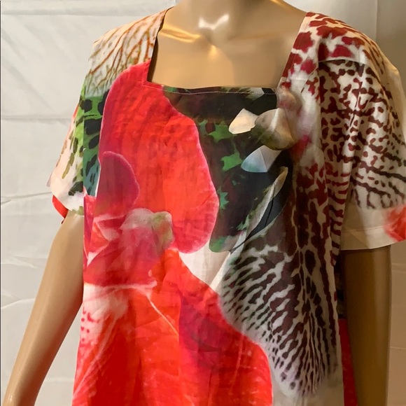 ❤️NEW CAROLINE ROSE HIBISCUS BLOUSE - Picture 3 of 12